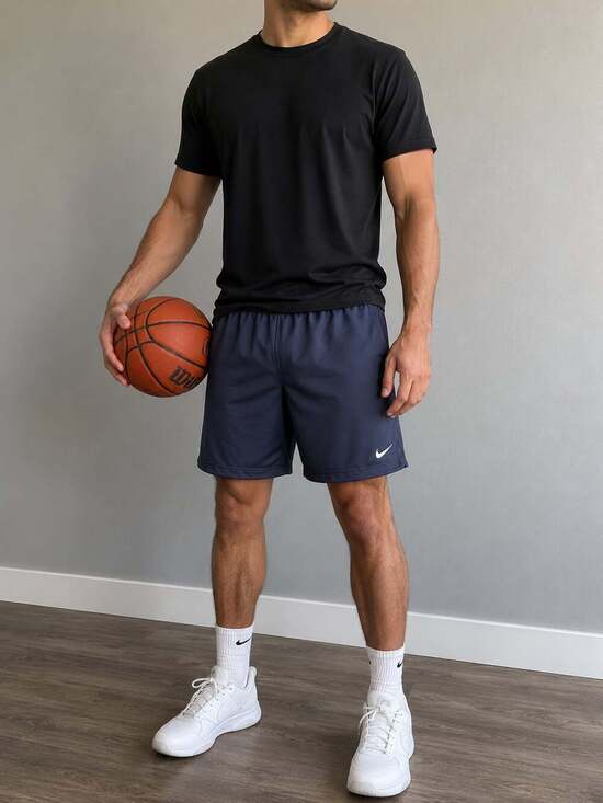 Nike Other - Nike Dri-Fit Athletic Shorts Navy Blue Size Large Tall